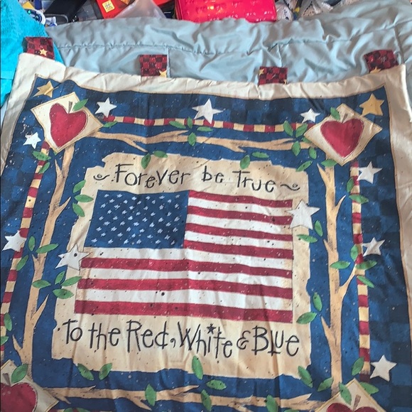 American Flag Cotton Hangable Wall Art - Picture 2 of 5